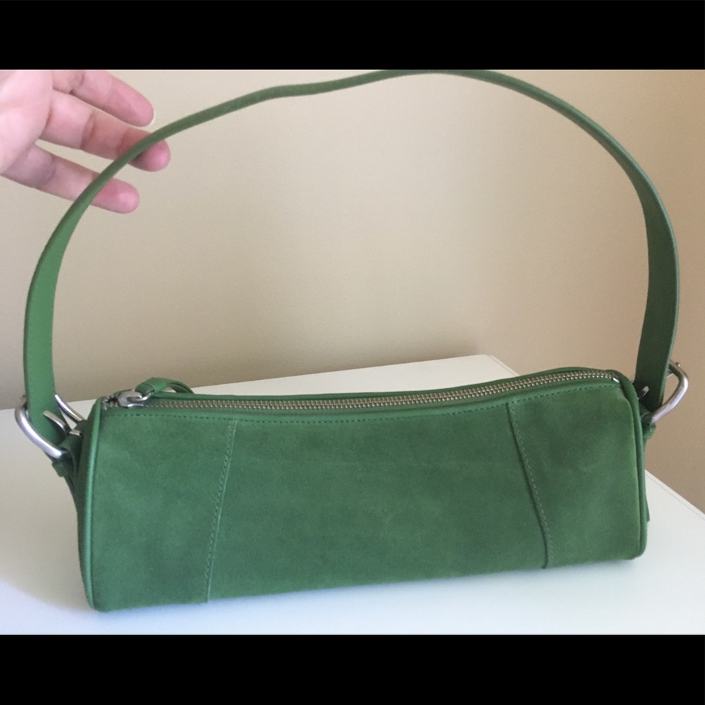 Loft Green Suede Handbag